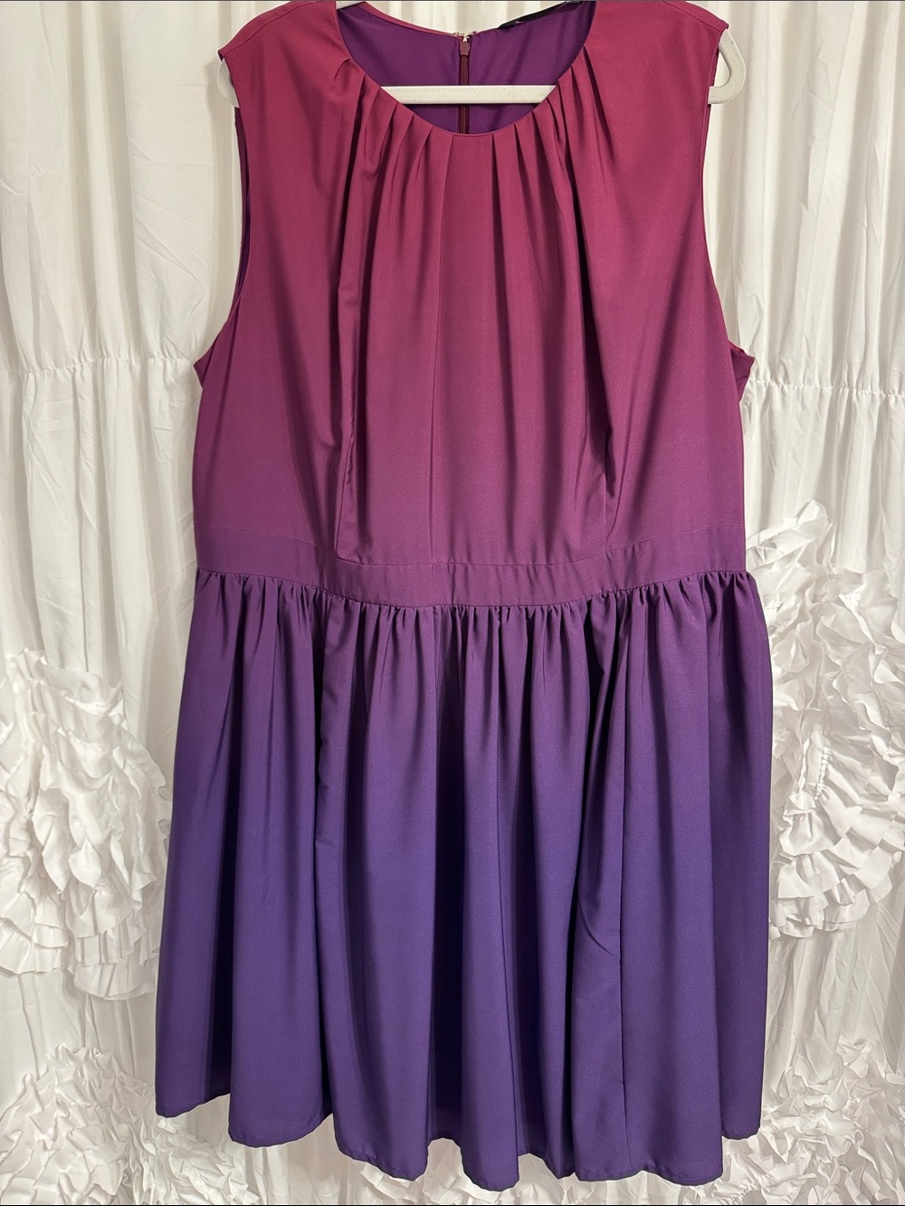 eshakti Pink to Purple Ombre Sleeveless Girls Dress